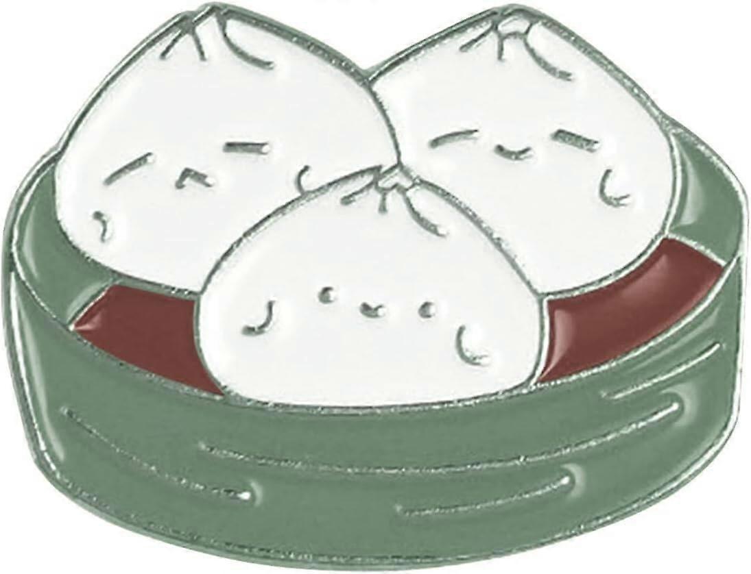 Meat Dumpling Brooch Shirt Lapel Bag
