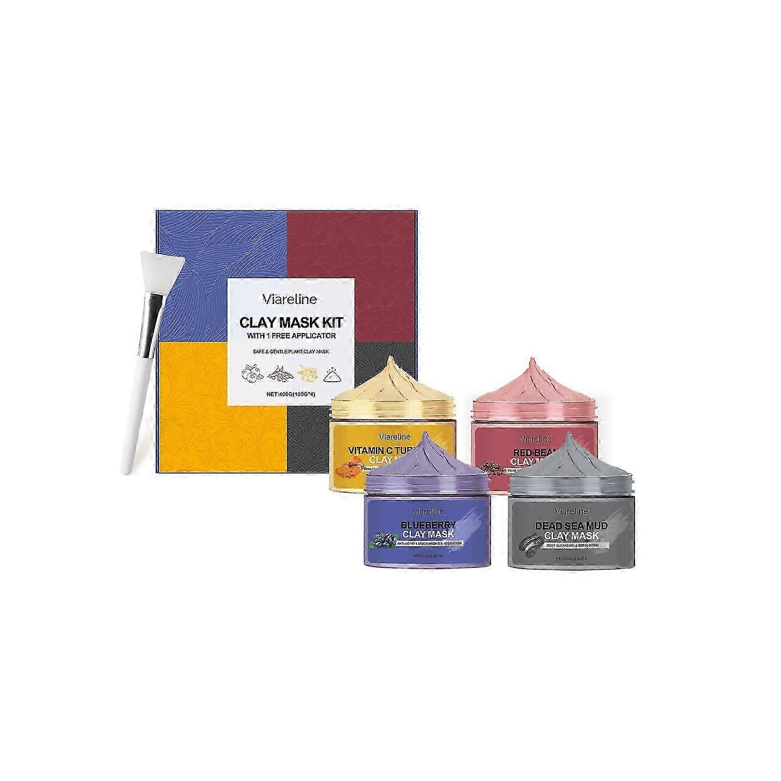 Viareline Deep Cleaning Compound Mask Set Mild Cleansing, Hydrating And Moisturizing Skin Daub-Type Mask