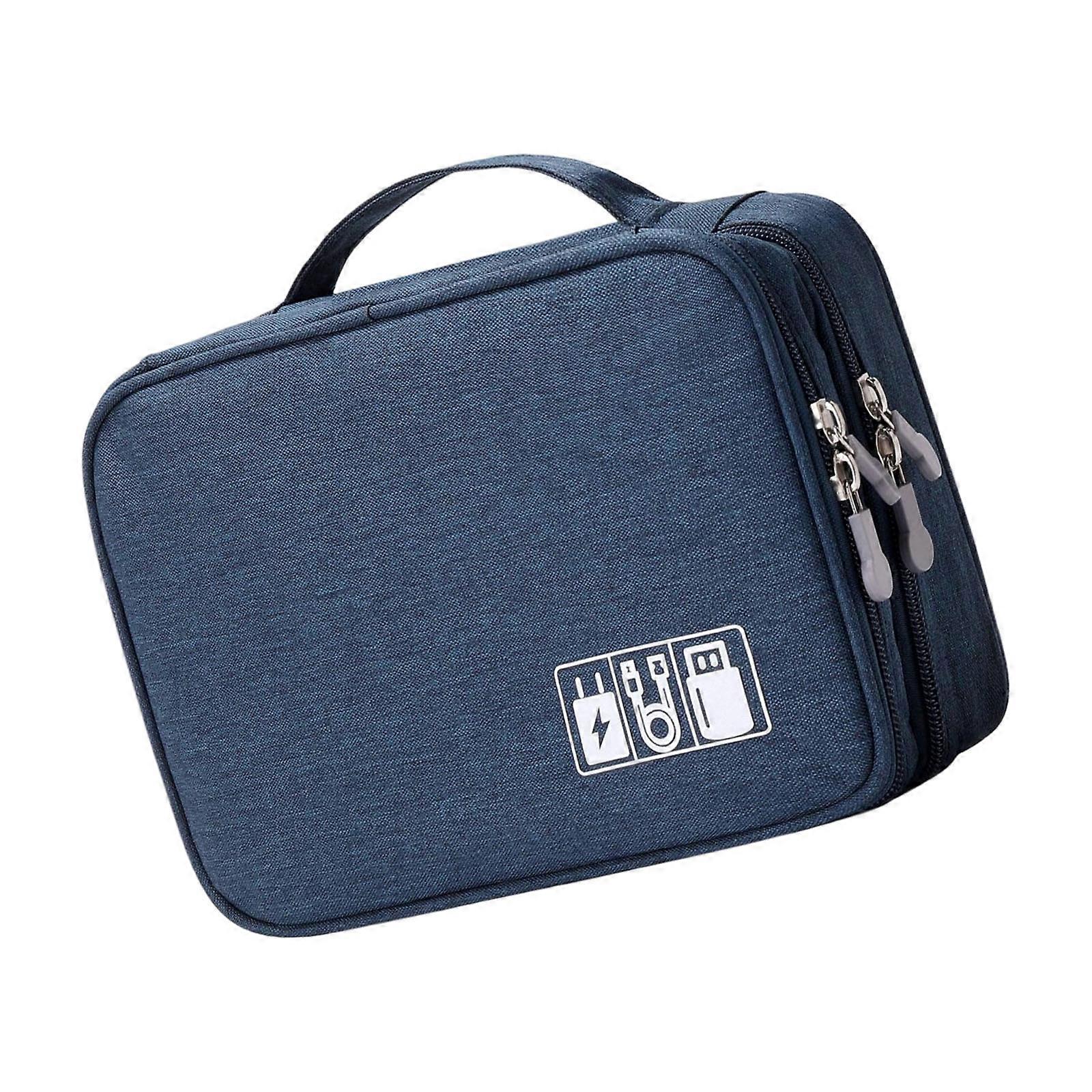 Multi Layer Waterproof Storage Pouch For Digital Devices Cosmetics Portable Digital Accessories Case With Secure Strap  Three layers of Naka