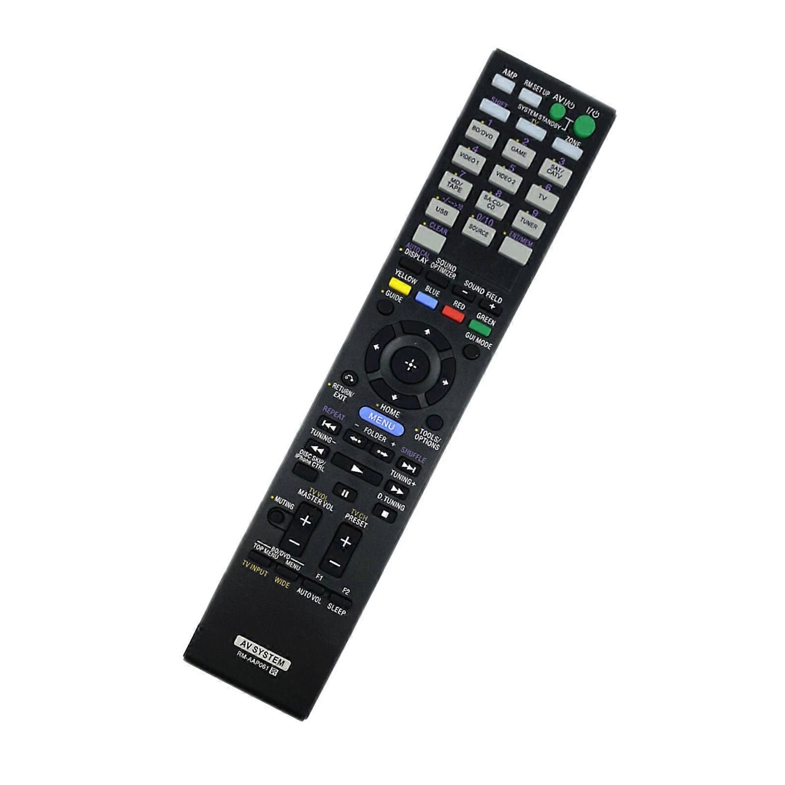 Ergonomic AVs Receiver Remote Replacement for RM-AAP061 STRDH800 Multiple Models Sensitive Button Construction Multicolor