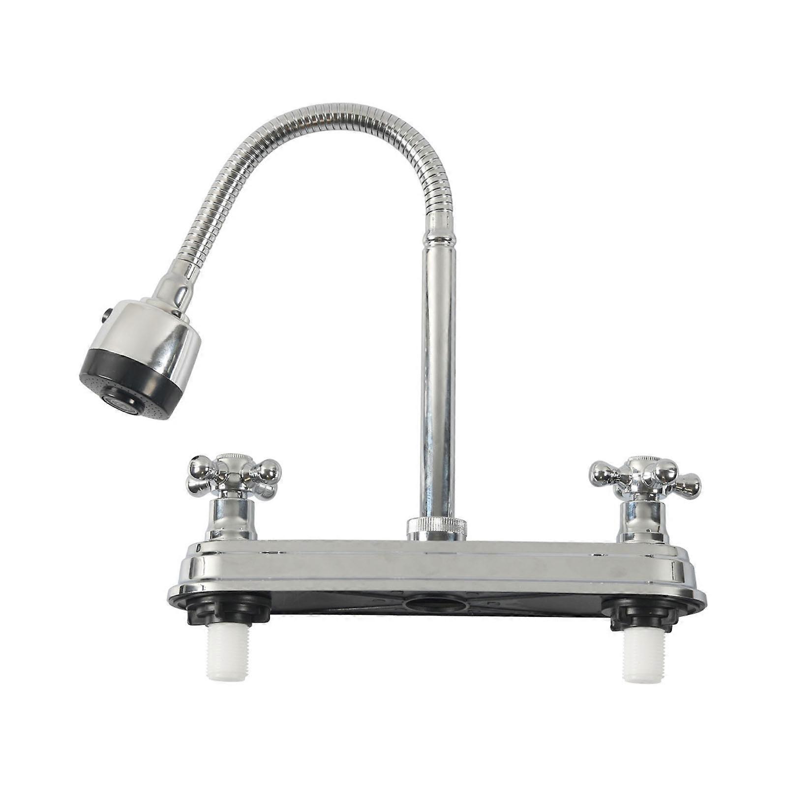 2 Spray Modes Faucet Adjustment Water Flow Faucet Convenient Faucet 360 Rotates Long Service Kitchen Faucet for Camping Multicolor