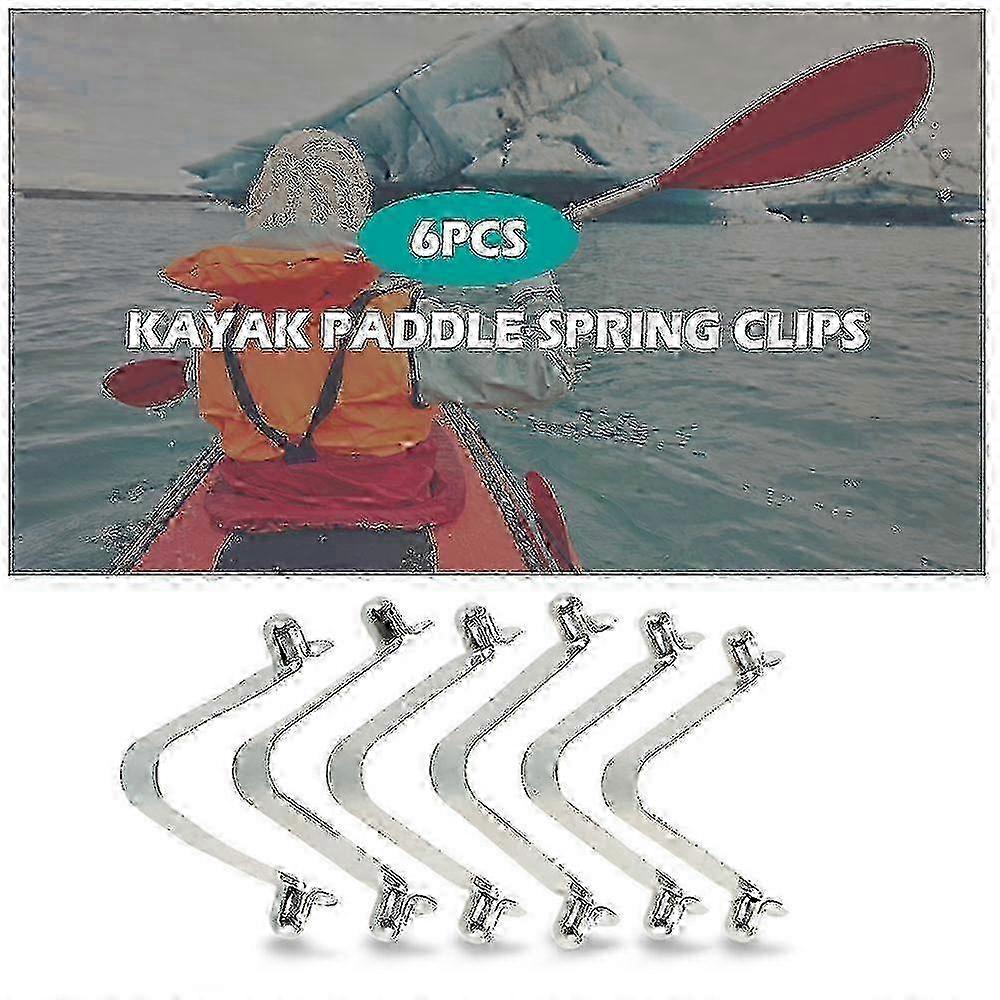 6pcs Kayak Paddle Spring Clips Tent Pole Clips f54