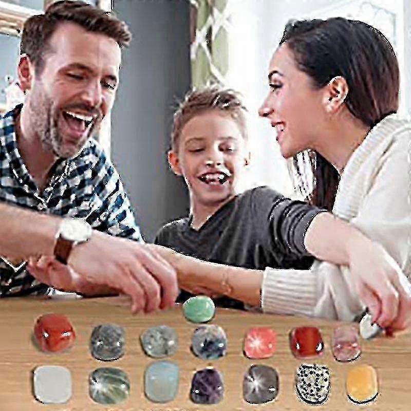 Colorful stone advent calendar for Christmas with 24 day countdown