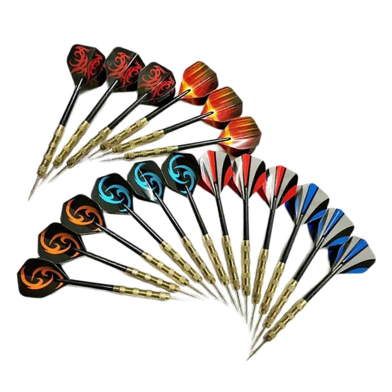 18Pcs Professional 14g Steel Tip Dart With Aluminum Shaft Metal Tip Dart Needle Dartboards Accessories Enduring Multicolor