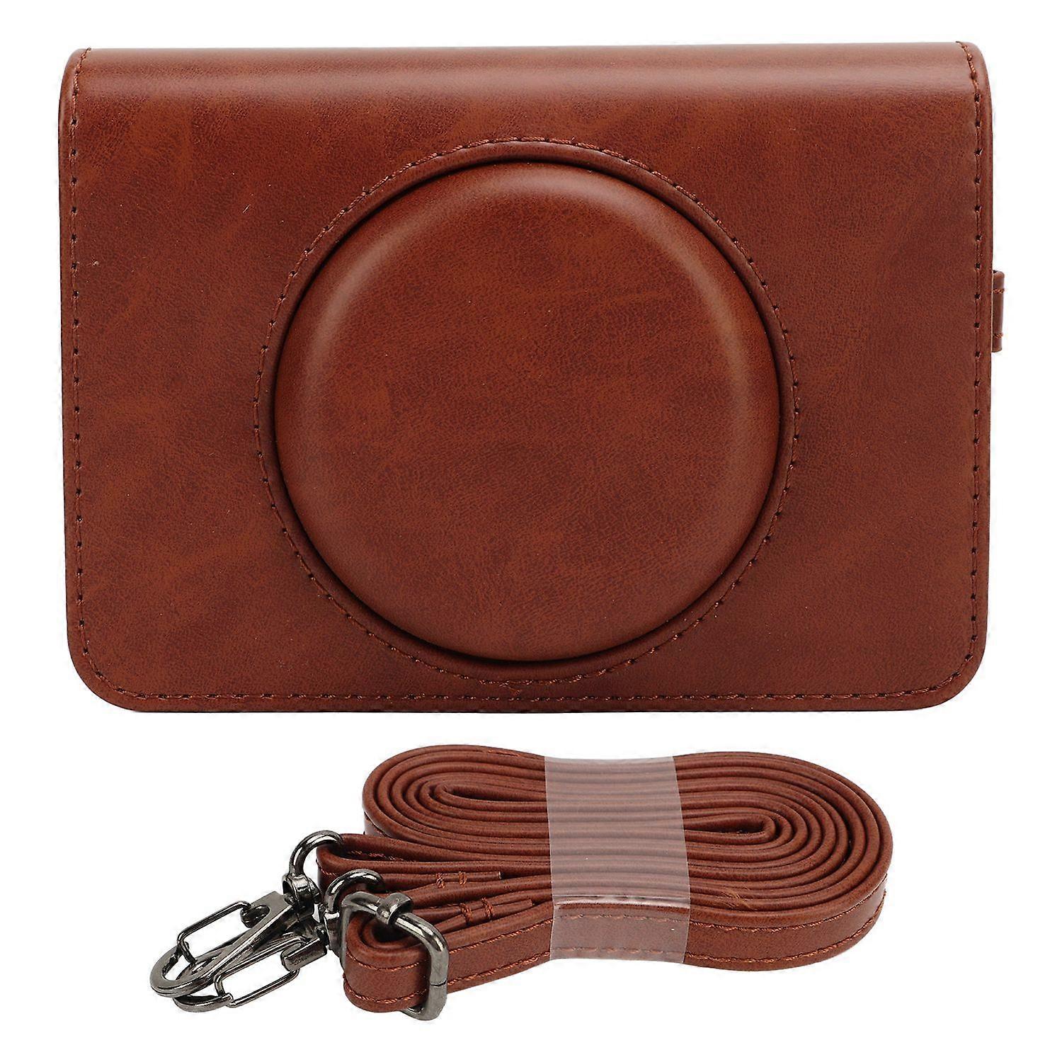 Protective Camera Case with Adjustable Shoulder Strap PU Leather Camera Carrying Bag for C210R Mini 