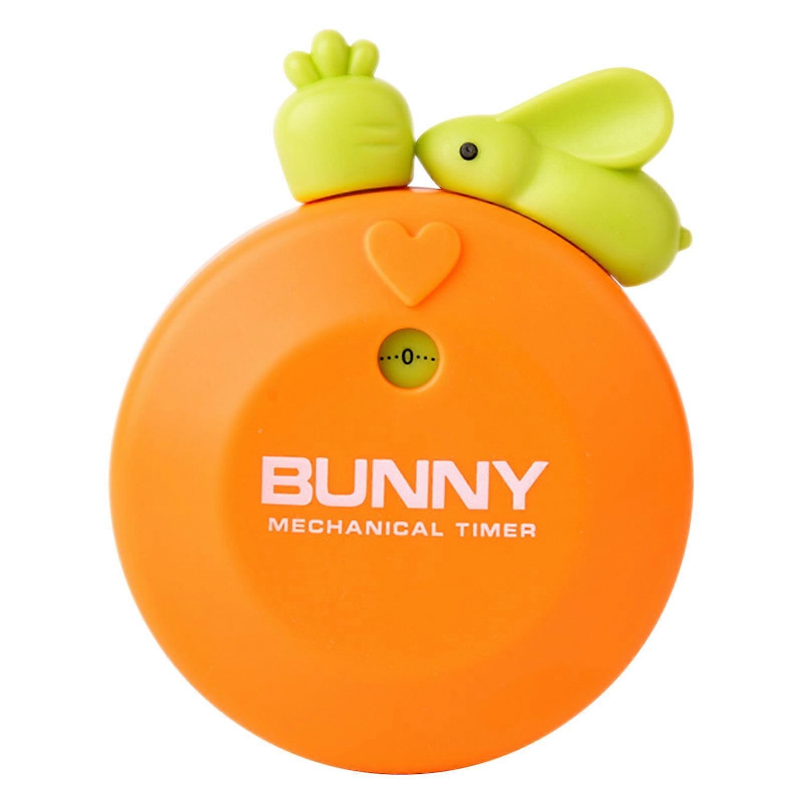 Kitchen Refrigerator Magent Egg Timer,Double Rabbit 60 Minutes Mechanical Timer for BBQ, Banking, Study