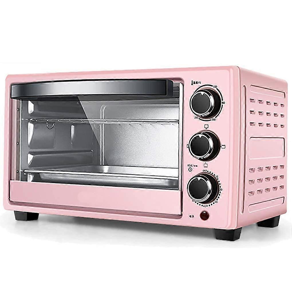 23L Countertop Convection Toaster Oven 1300W Adjustable Temp Control Red Finish 60Min Timer