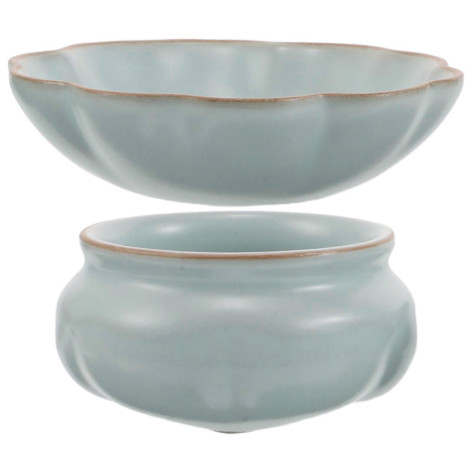 Tea Leaf Diffuser Porcelain Tea Infuser for Home Use with Blue Ceramic