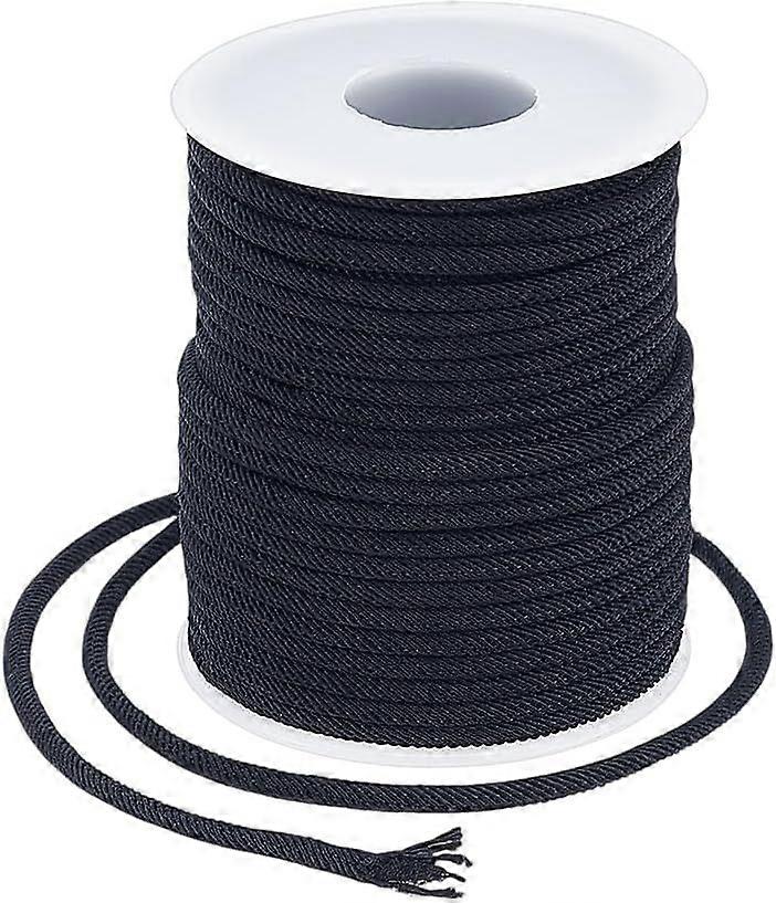 21.8 Yards 3mm Nylon Cord Black Cord Bracelet String Nylon Thread Piping Cord Beading String Macrame Cord Kumihimo Supplies for Necklace Jewellery Mak