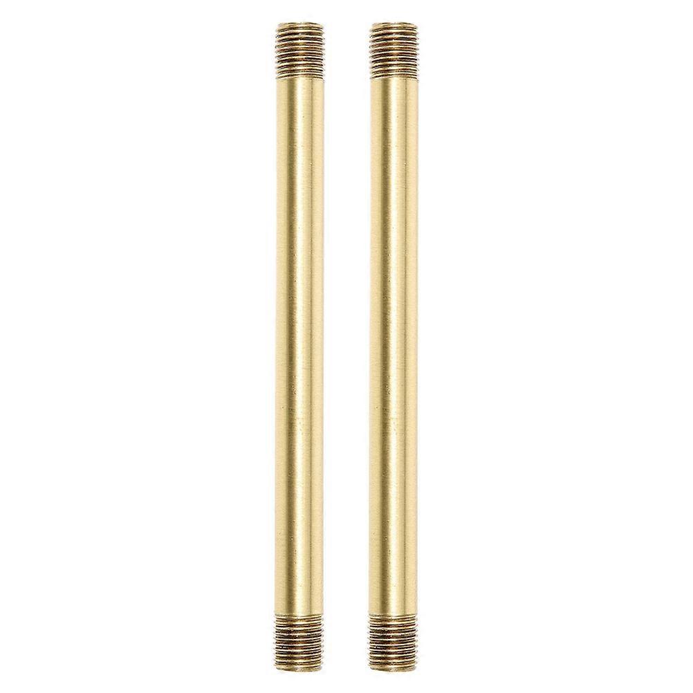 Golden Lamp Stem Copper Tube for Lamp Fixture Connection 2Pcs Set