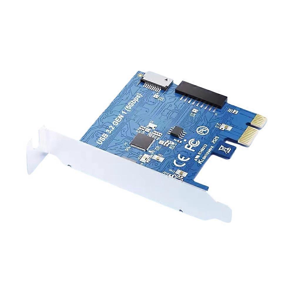 PCI-E 1x to 20-Pin + Type-E Expansion Card 5Gbps USB 3.2 GEN1 Adapter Card for WIN 7/8/10/11