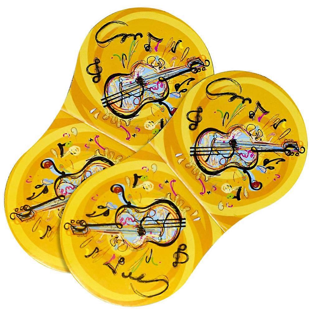 Vinyl Record Cleaner Handler Mitt Anti Static for Home Use Yellow Cardboard Flannelette 2 Pieces