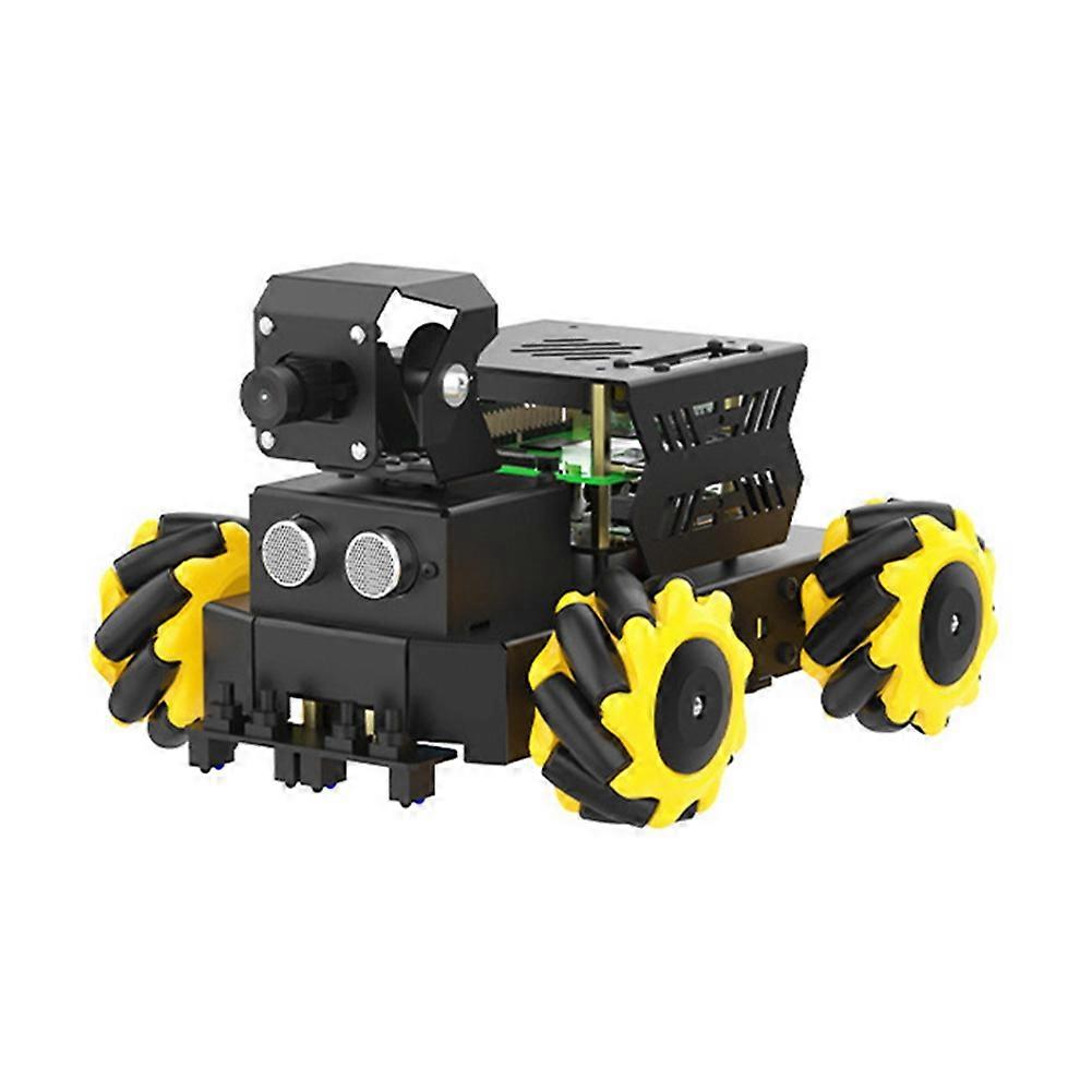 For Raspberry Pi 5 4WD Mecanum Robot Car Kit AI Vision with Camera DIY Educational ROS2-Humble Python Set US Plug