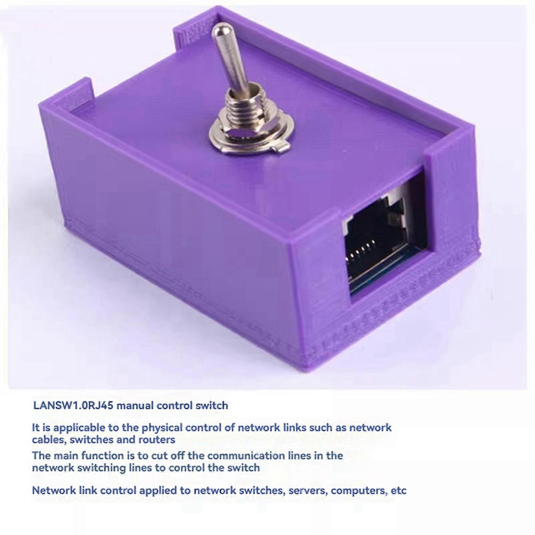 3X Network RJ45 LAN CAT5/CAT6 Twisted Pair Control Switch Toggle Switch Network Cable Switch