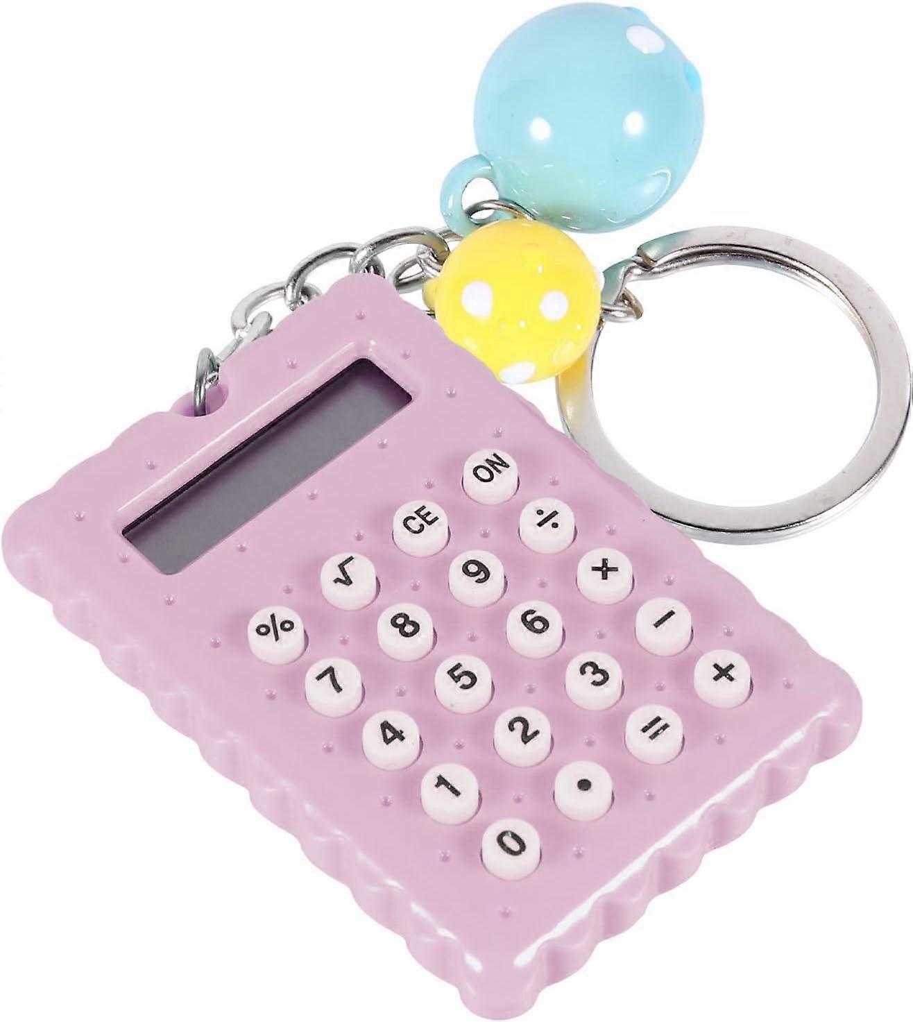 Pocket Calculator, Keychain Calculator Mini Electronic Calculator 8- Digit Display Calculator
