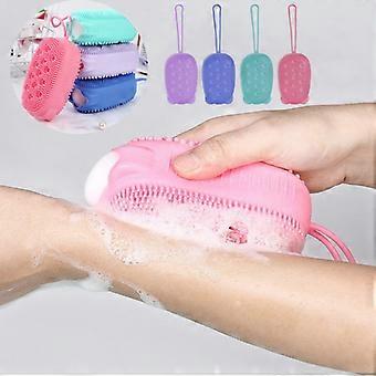 Shower Cleaning Bath Brcomhes Body Scrubber Silicone Double-sided come Massage Relax Bath Shower Brcomh Cleaner Cleaning Tool