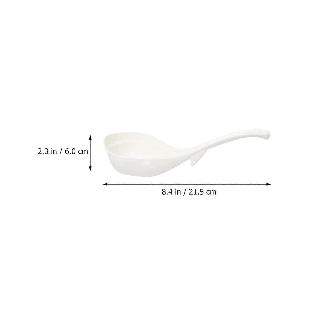 Spoons Round Head Soup Spoon for Kitchen Use White