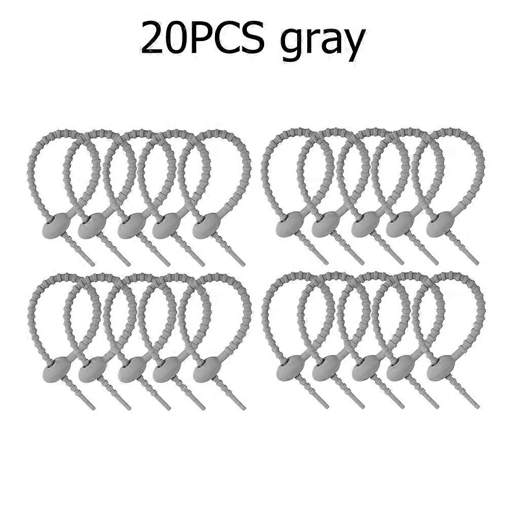 Silicone Self-Locking Wire Cable Tie Reusable Durable Loop Protector Tidy Organizer Wire Straps Fasten Cable Food Bag Bundle Too