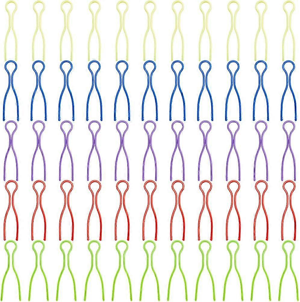 110Pcs 5 Colors Plastic Small Long Thread and Bobbin Holder Clamp Clip Organizer Storage Buddies Spool Holders for Sewing Making Machine Accessories Q