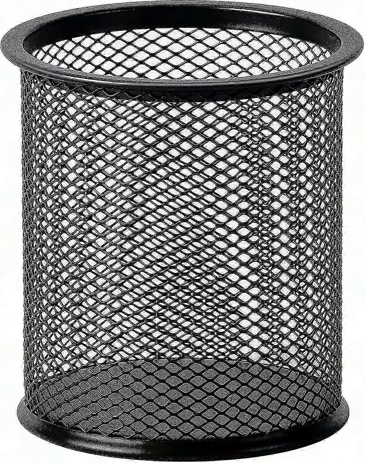 Wire Mesh Pen Holder, Black - Set Of 2