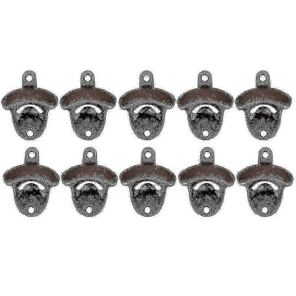 10 Pack Bottle Opener Wall Mounted Rustic Beer Opener Set Vintage