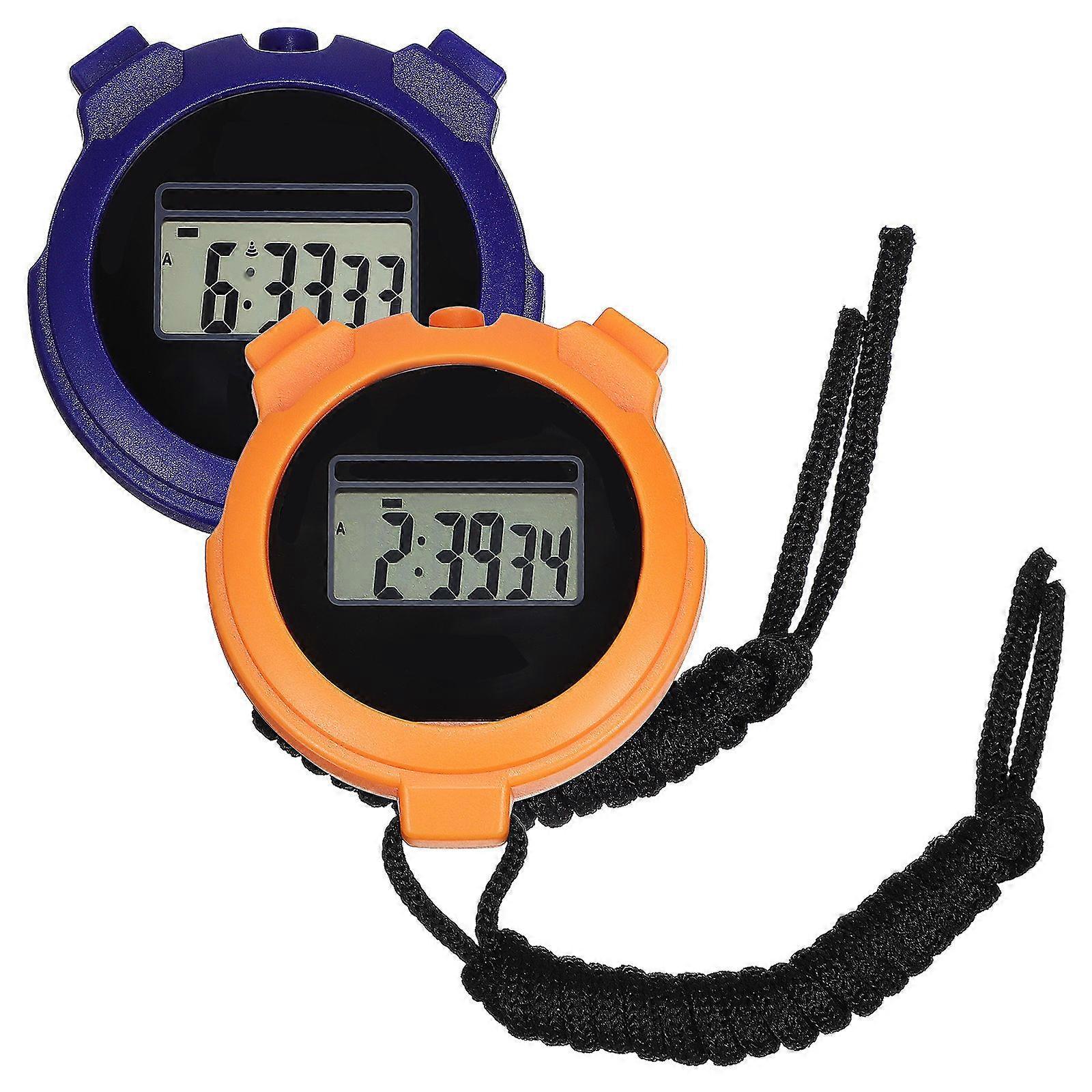 2pcs Digital Stop Watch Timer Outdoor Sports Referees Timer Digital Display Stop Watch