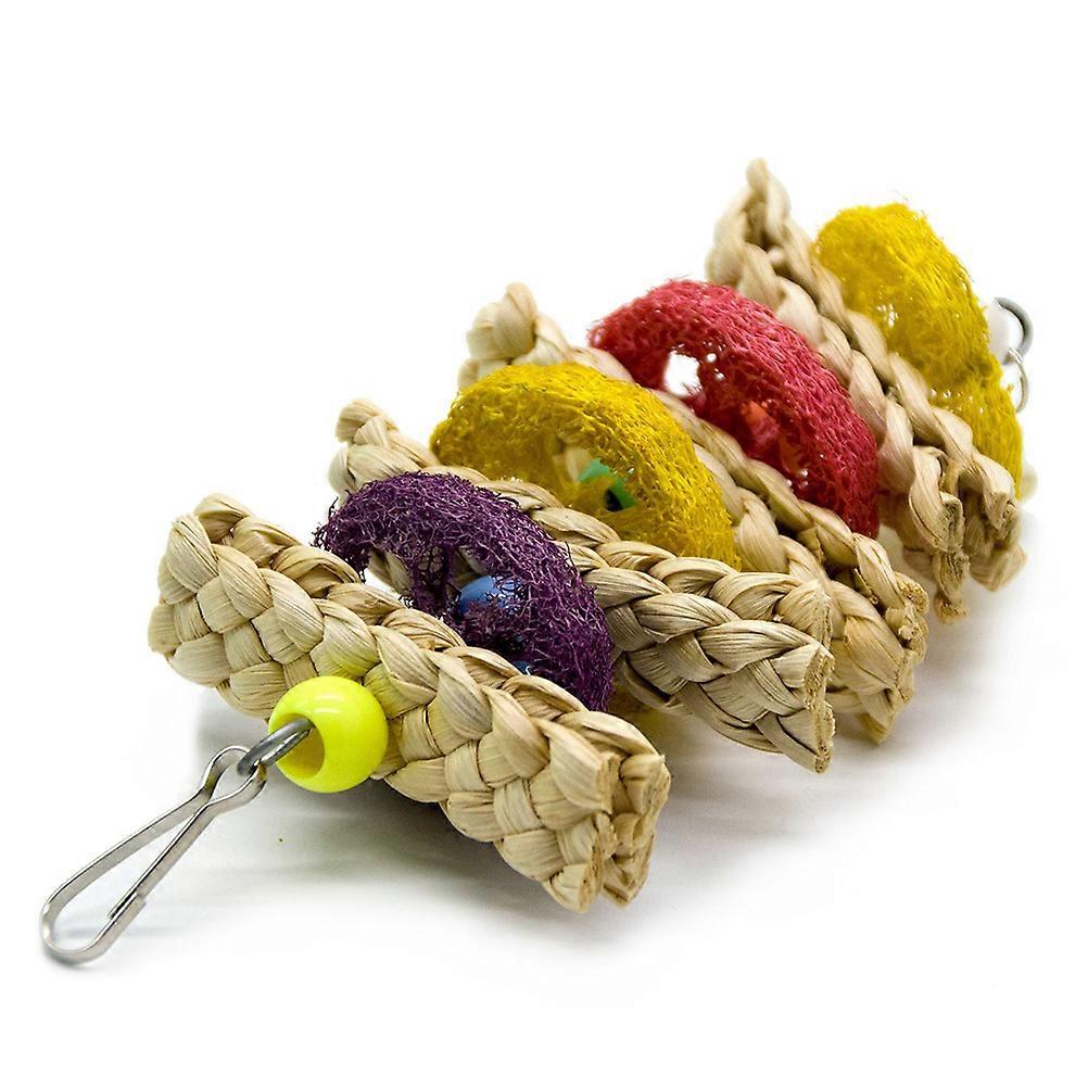Parrot Toy Creative Melon and Corn Leaves String Chew Toys for Small Parrot