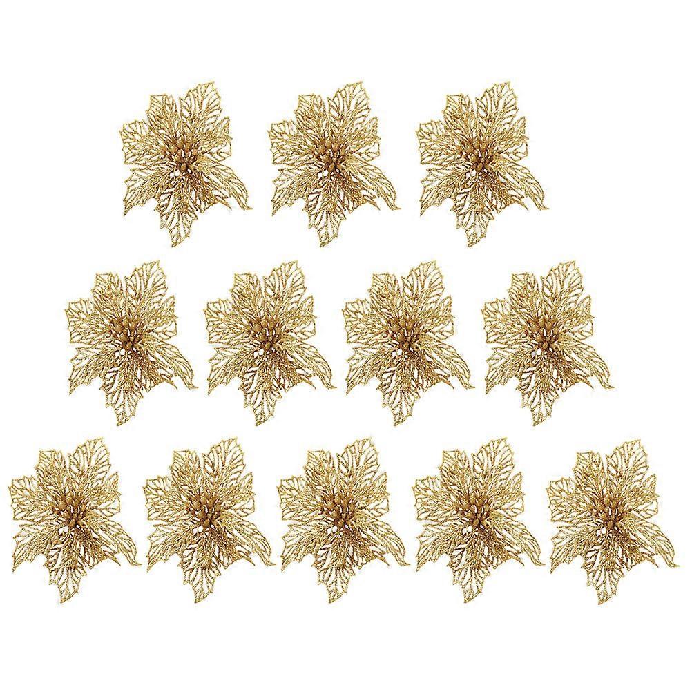 Artificial Xmas Flower Decorative Flower Accessories for 12Pcs Use