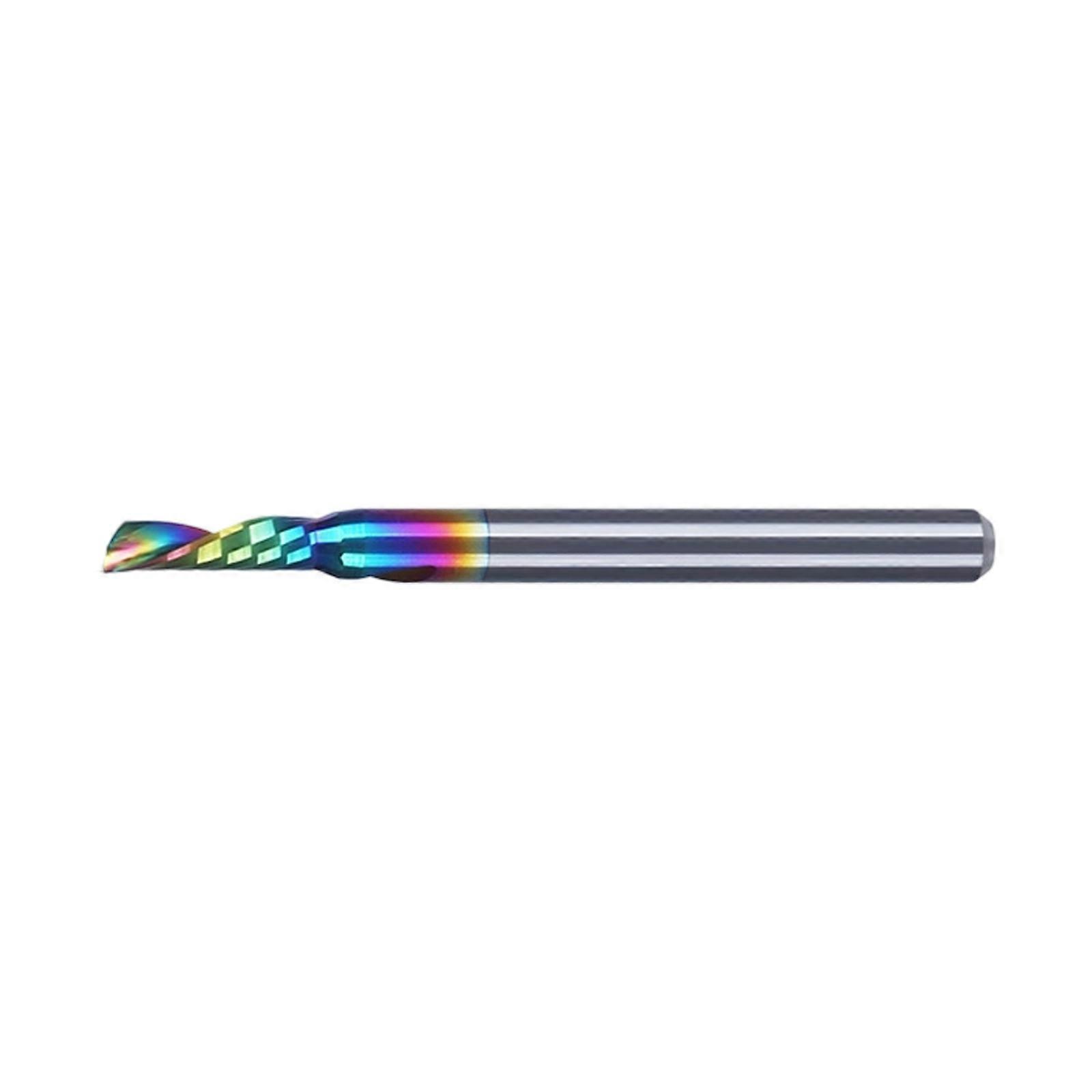 High Efficiency Coated Left Handed Single Flute End Mill Reducing Tool Change Frequency Increasing Workshop Productivity Multicolor