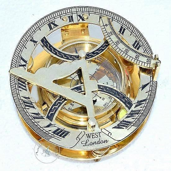 Solid Sun Dial with Sun Dial, 4.5" Perfectly Calibrated Large Quartz Watch