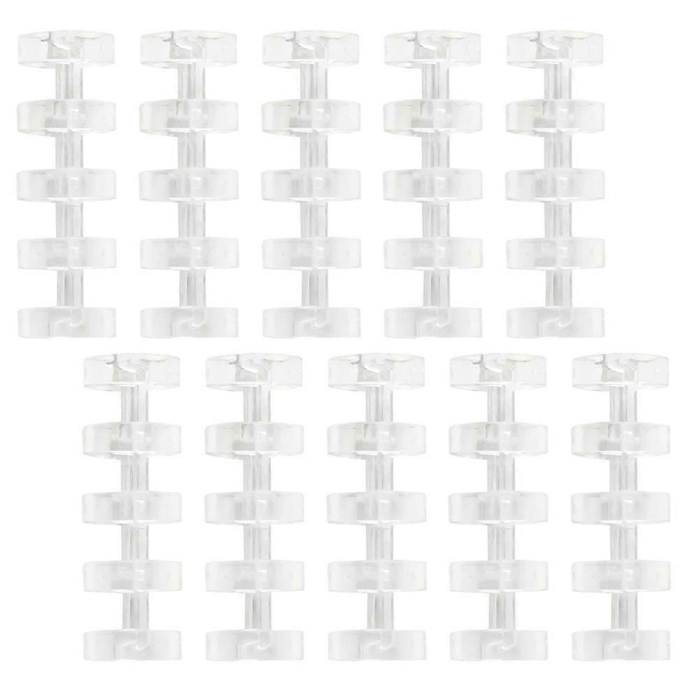 Segmented Binder Five-Hole Binder for Books 80Pcs Transparent Plastic Clips