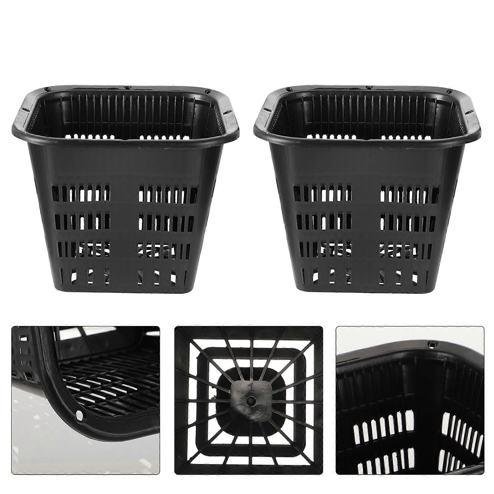 Hydroponic Plant Basket Plastic Root Control Basket for Garden 10Pcs