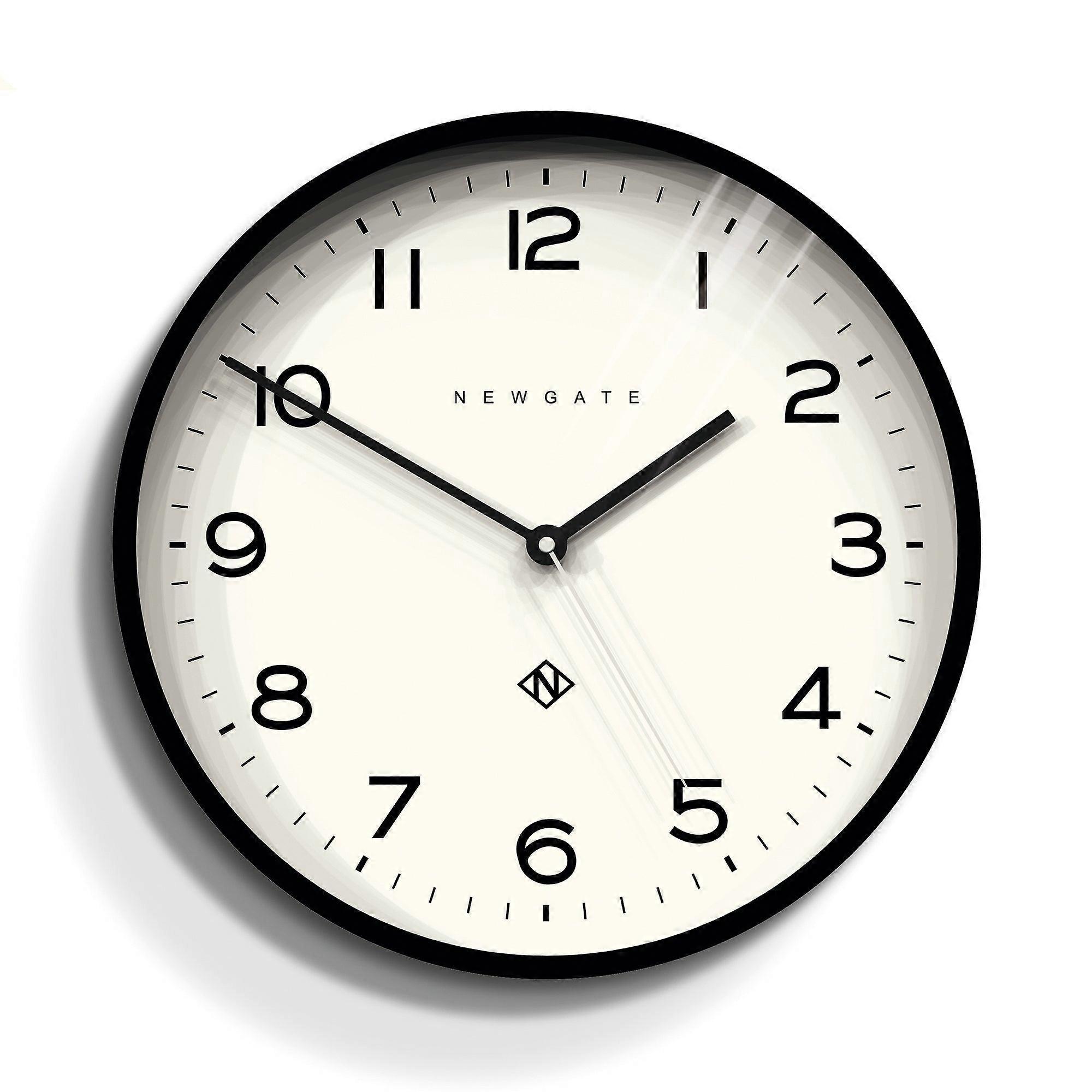 Newgate Number Three Echo Clock Silicone Black Wall Clocks