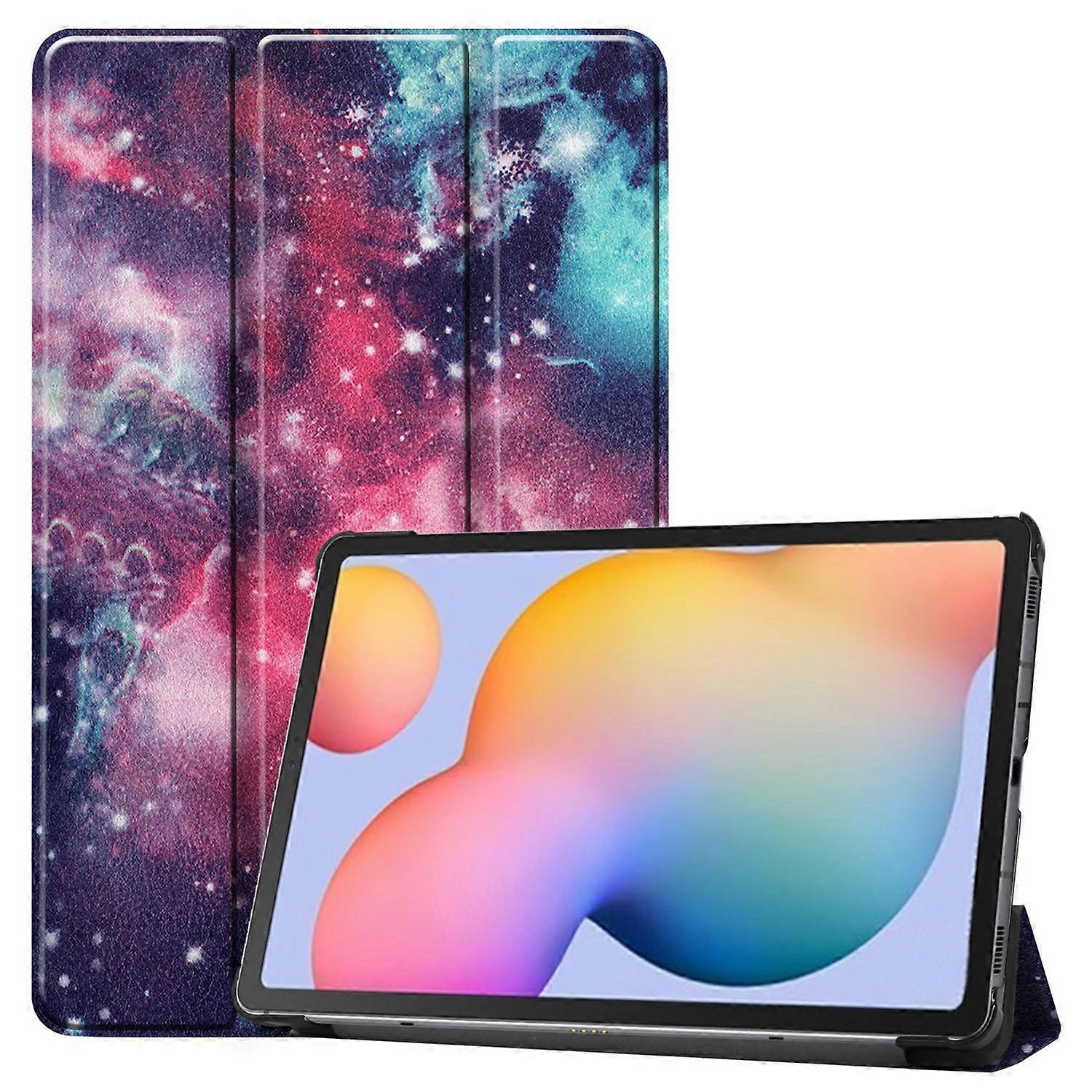 Pattern Printing Tri-fold Stand Leather Tablet Shell for Samsung Galaxy Tab S6 Lite (2024)/(2022)/(2