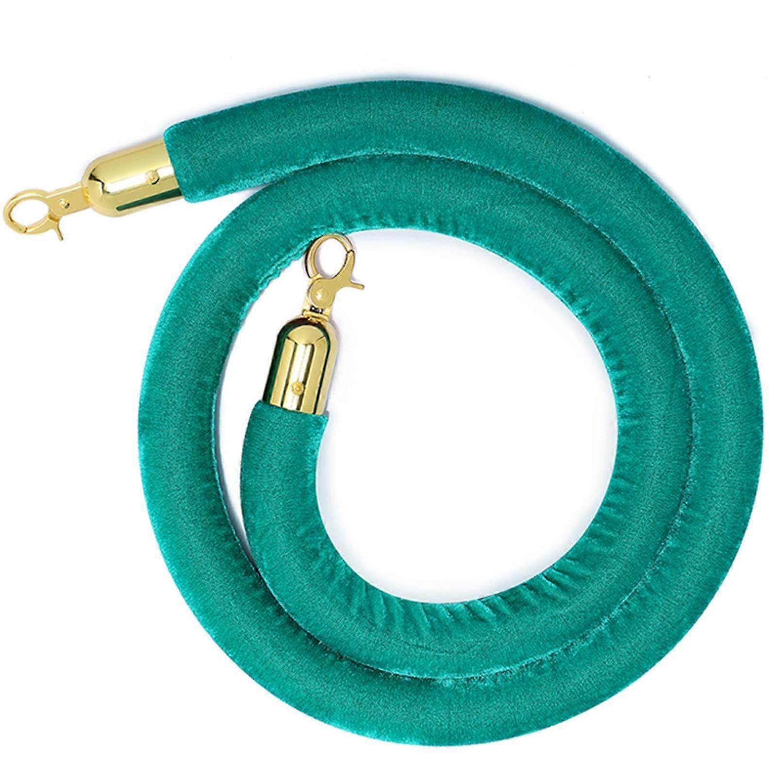 Velvet Stanchion Rope with Hooks for VIP Event Crowd Control, 5ft Red Luxurious Queue Divider