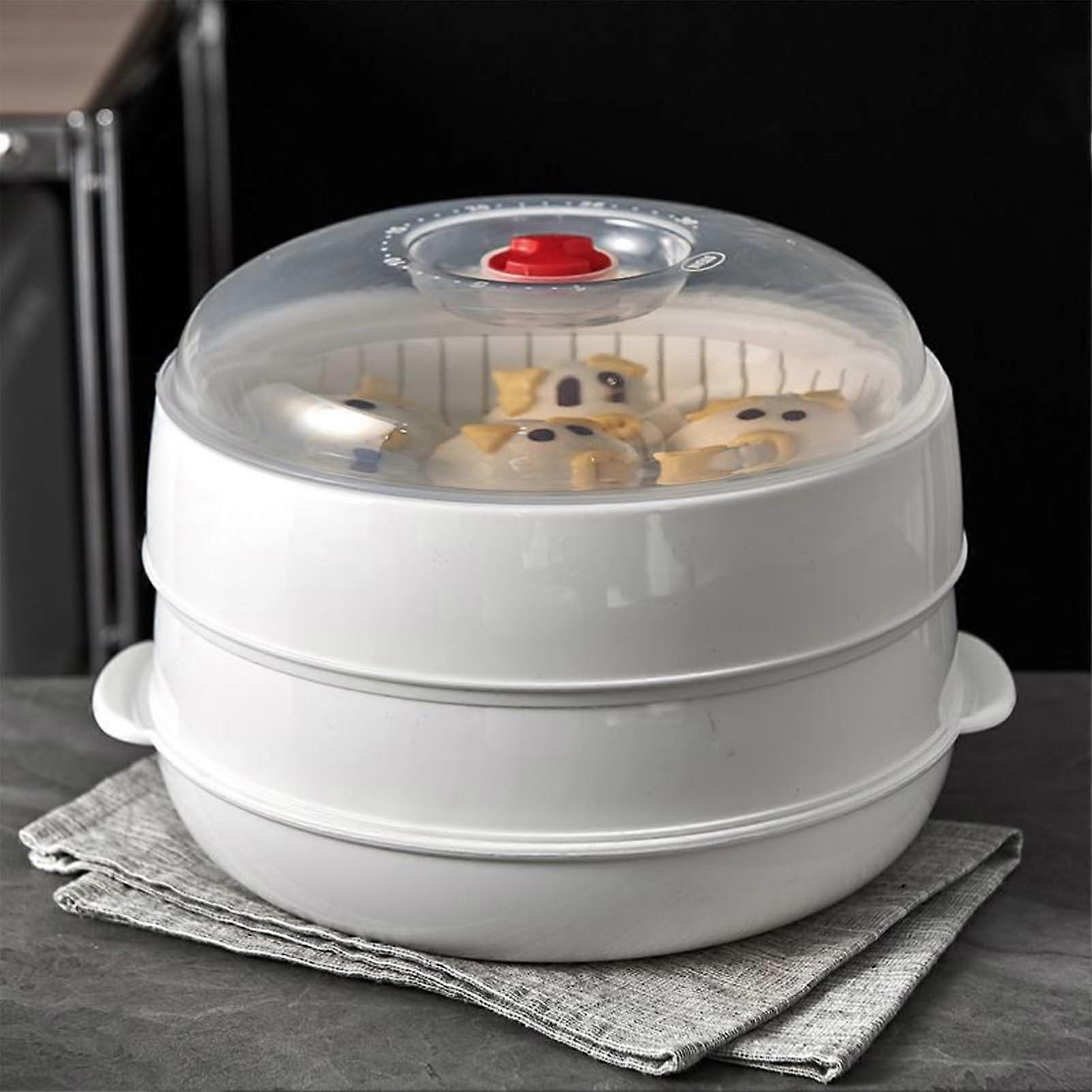 Microwave Vegetable Steamer Basket with Lid, HeatResistant Stackable Design for Cooking Vegetables