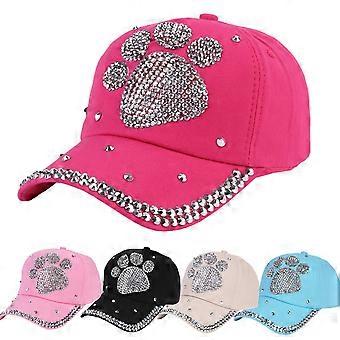 Mode Glänsande Strass Tass Baseballkeps Kvinnor Solhatt Hip Hop Sport Snapback