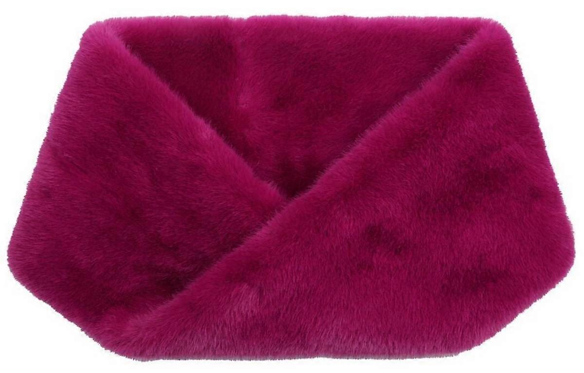 Zelly Faux Fur Twisted Loop - Hot Pink