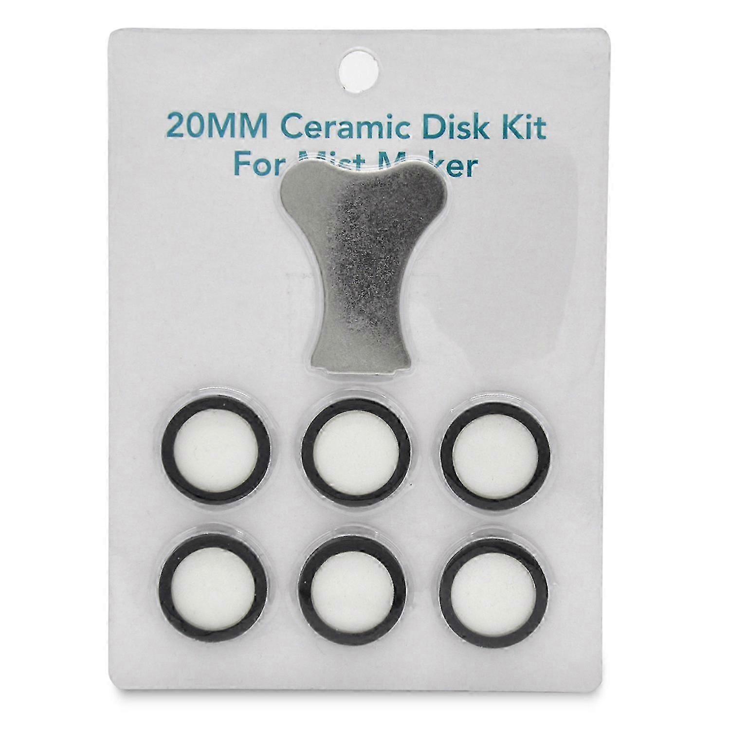 7Pcs Mist Maker Maintenance Kit, Ceramic Disk Ceramic Disk Key Replacement Parts Kits for Fog Machi