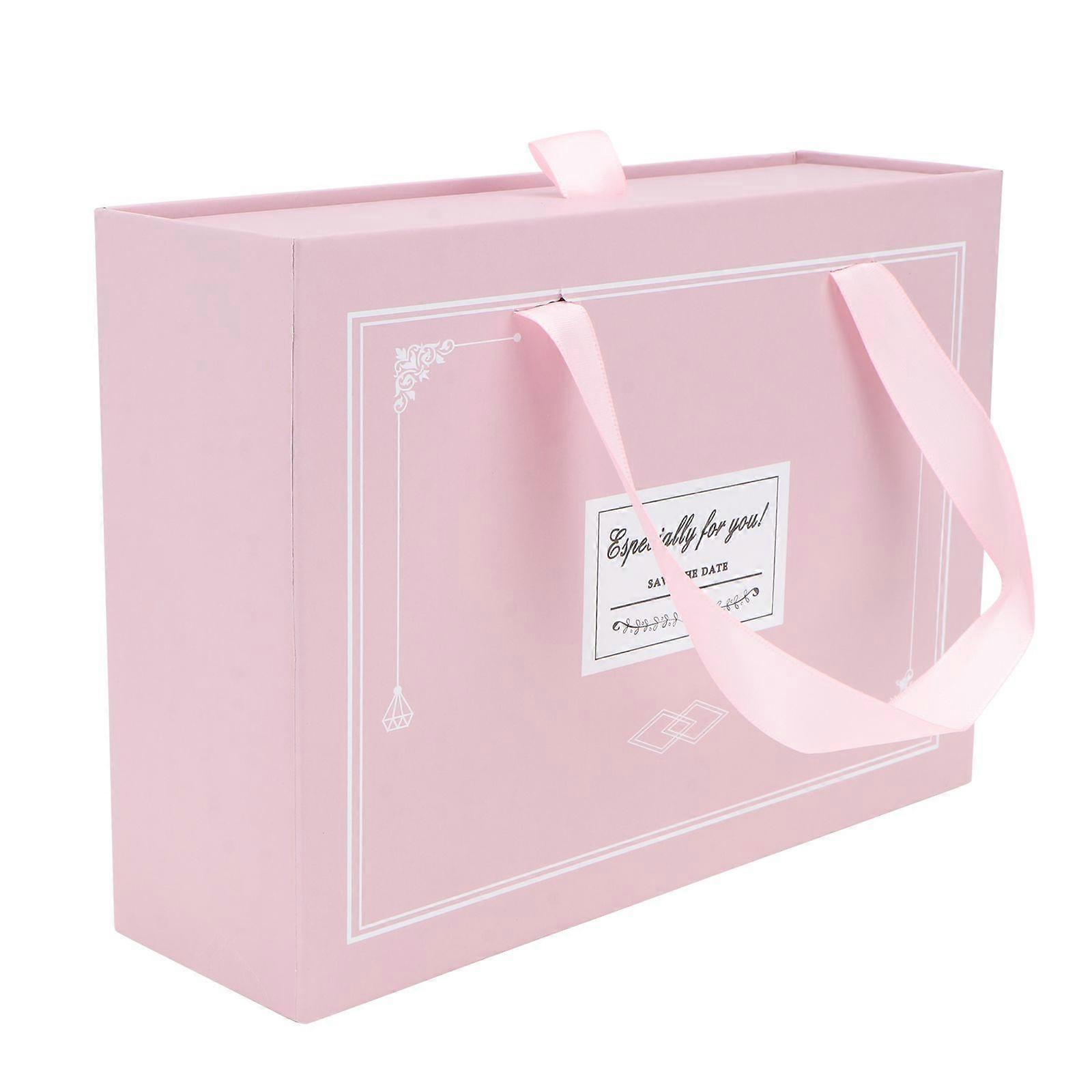 1Pc Gift Box Paper Gift Container Handheld Gift Box Cosmetic Storage Box