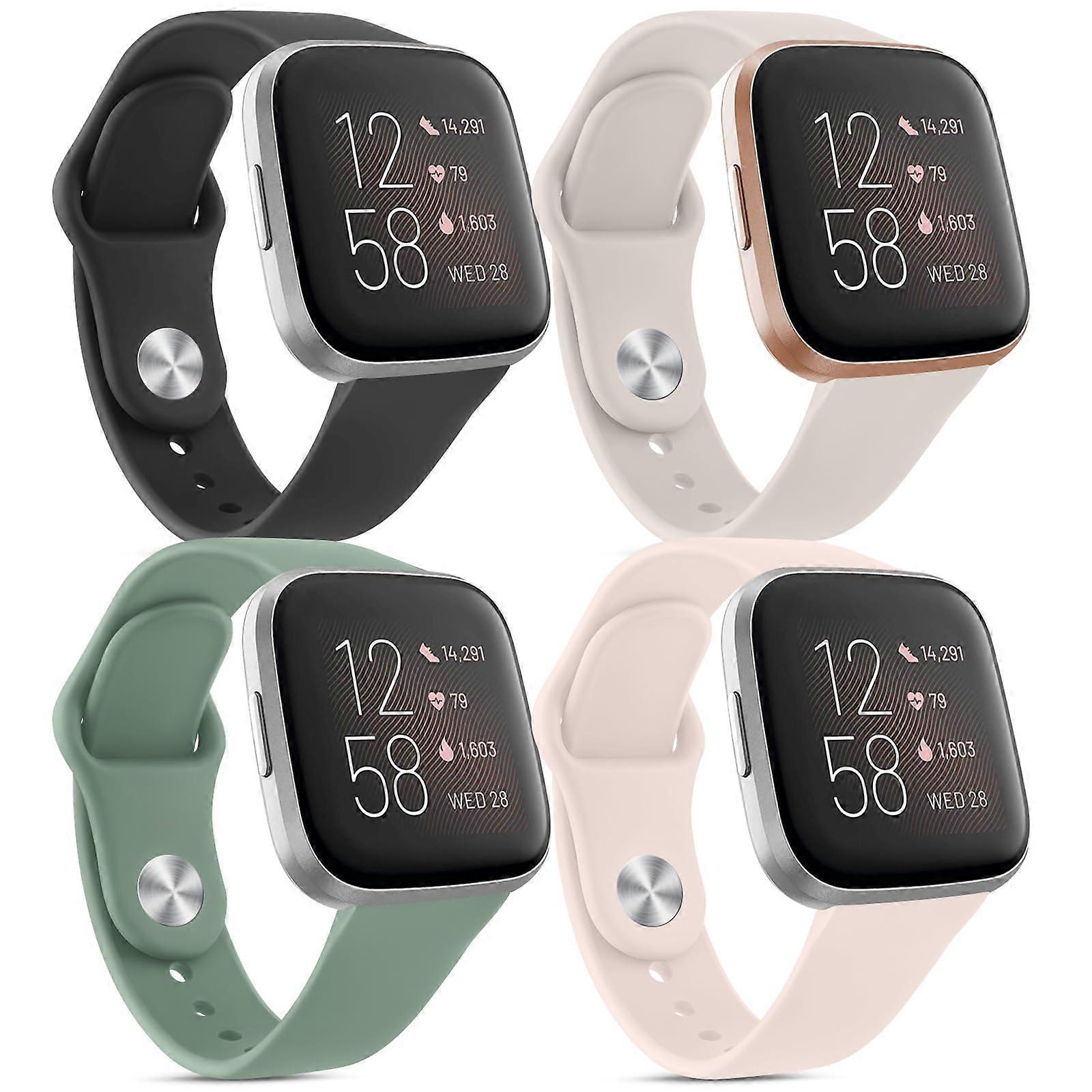 Soft Silicone Sport Strap Replacement Wristband for Fitbit Versa 2, Versa Lite SE Smartwatch