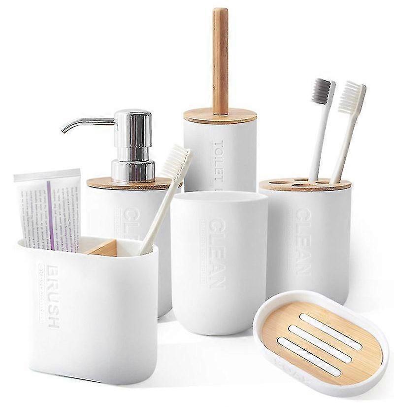 6 Piece Bathroom Accessory Set, Dispenser