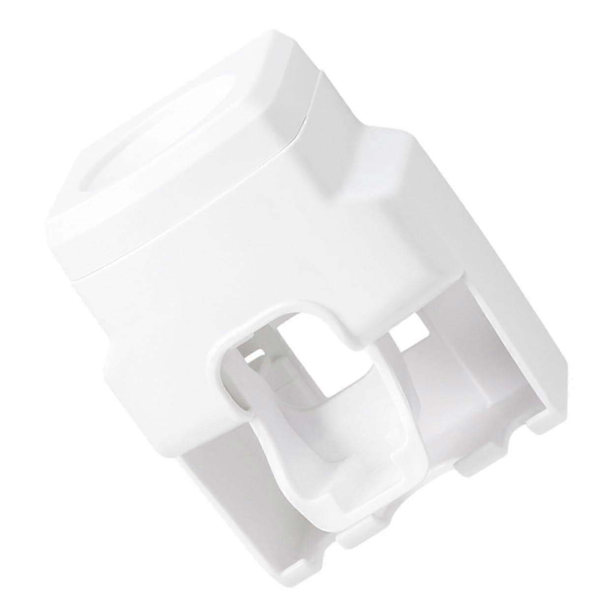 Automatic Toothpaste Dispenser with Wall Mounted Toothbrush Holder, NoTouch, SpaceSaving White