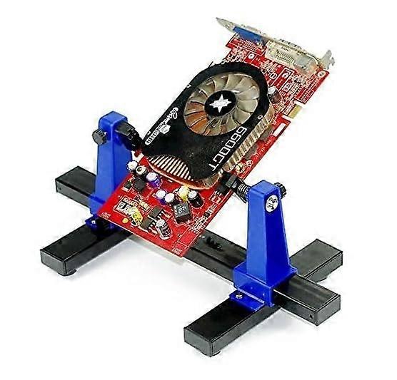 360 Degree Rotating PCB Holder with Adjustable Clamp Width for ESD Safe Motherboard