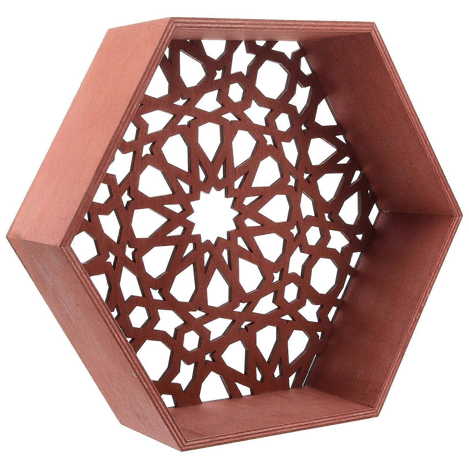 Wooden Hexagon Shelf for Decoration