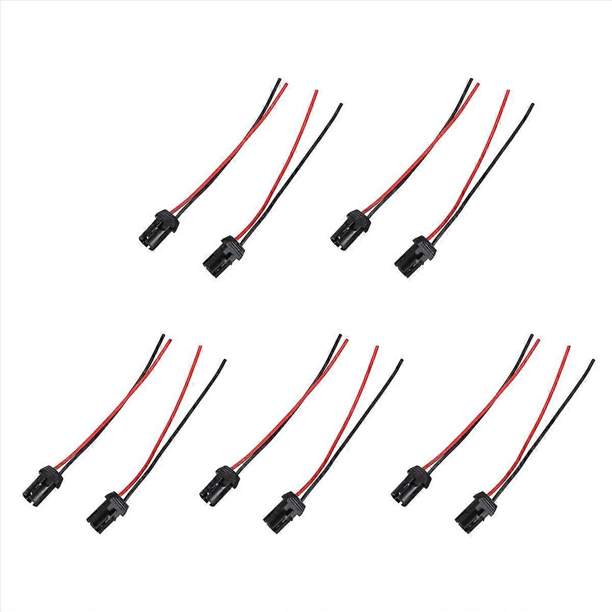 T10 W5W Auto Light Bulb Socket Lamp Holder Connector Extension x 2