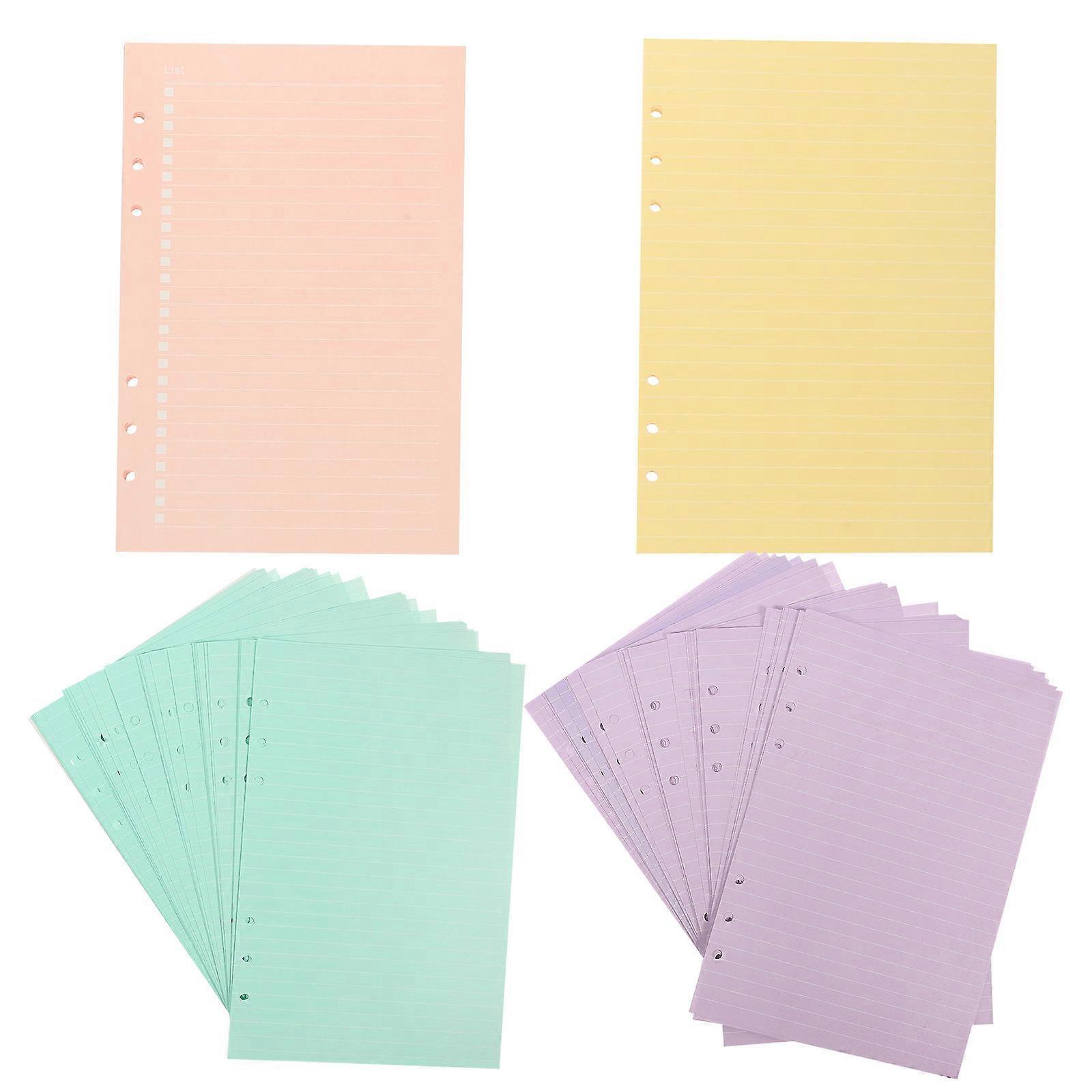 Colored Filler Paper Pages Notebook Insert Paper for Writing 160 Sheets