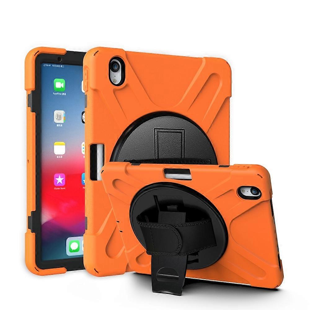 Rotatable Holder Silicone Hybrid PC Tablet Case with Shoulder Strap