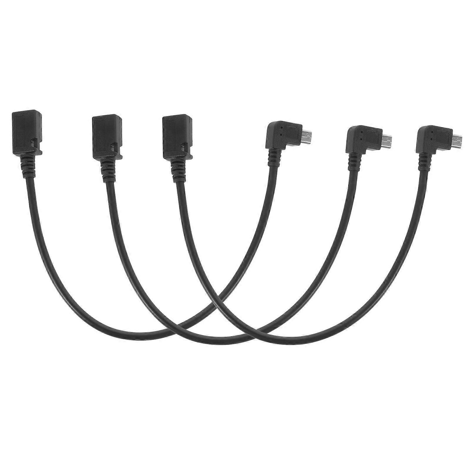 3pcs Right Angle Micro USB Cable Micro USB Cable Fast Charging Wire Supply