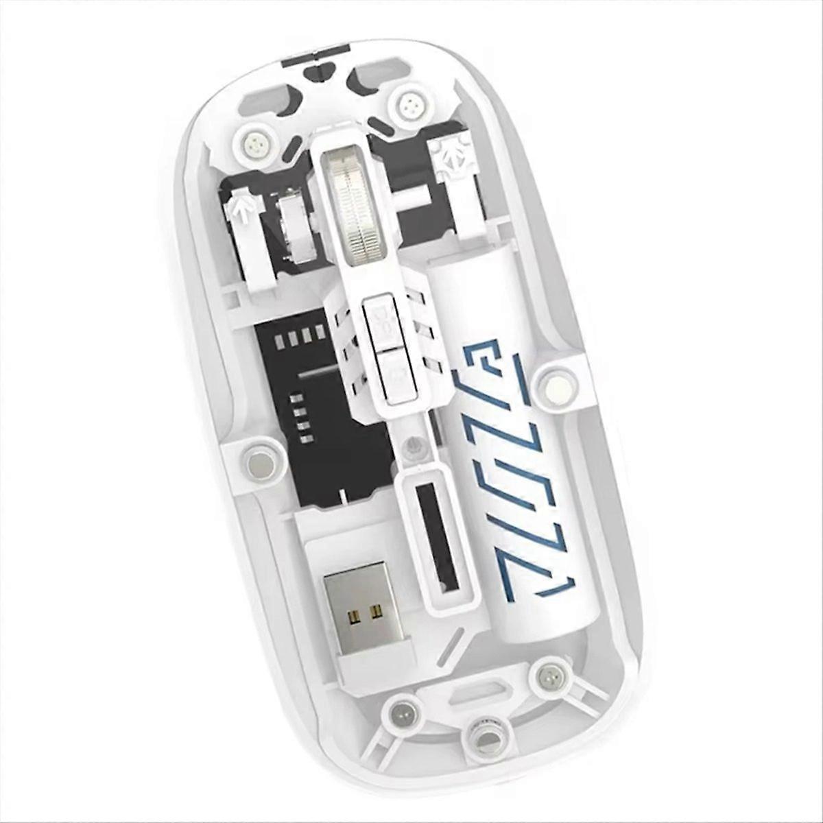 Transparent Wireless Mouse Dual Mode 2.4G Bluetooth Rechargeable A